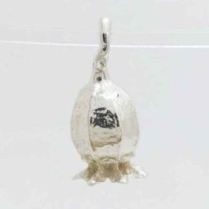 Sterling-silver poppy pendant